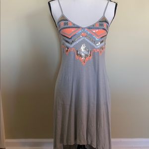 Express Aztec sequin high low dress